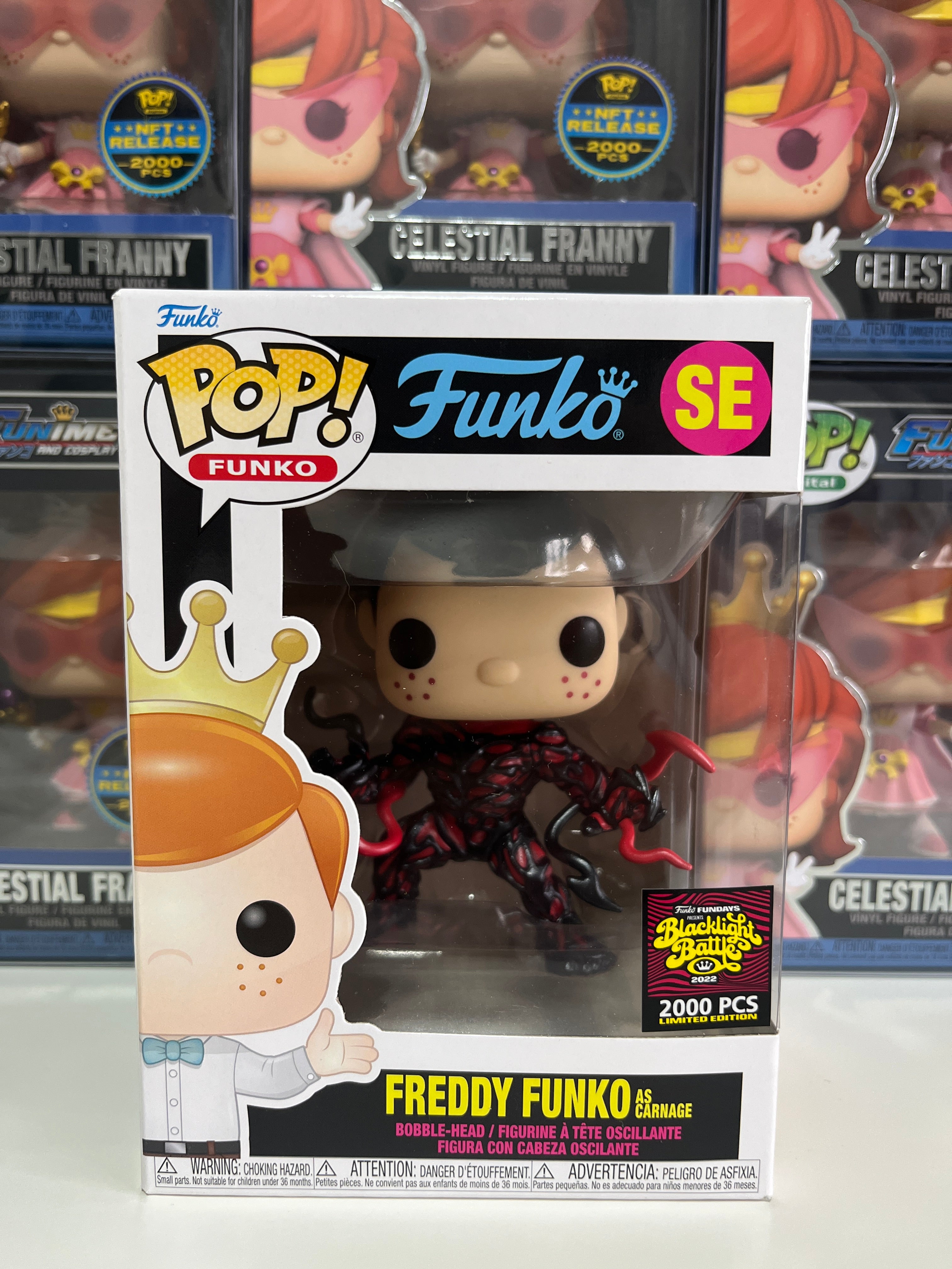 Freddy Funko as Carnage LE 2000 PCS Metallic Fundays 2022