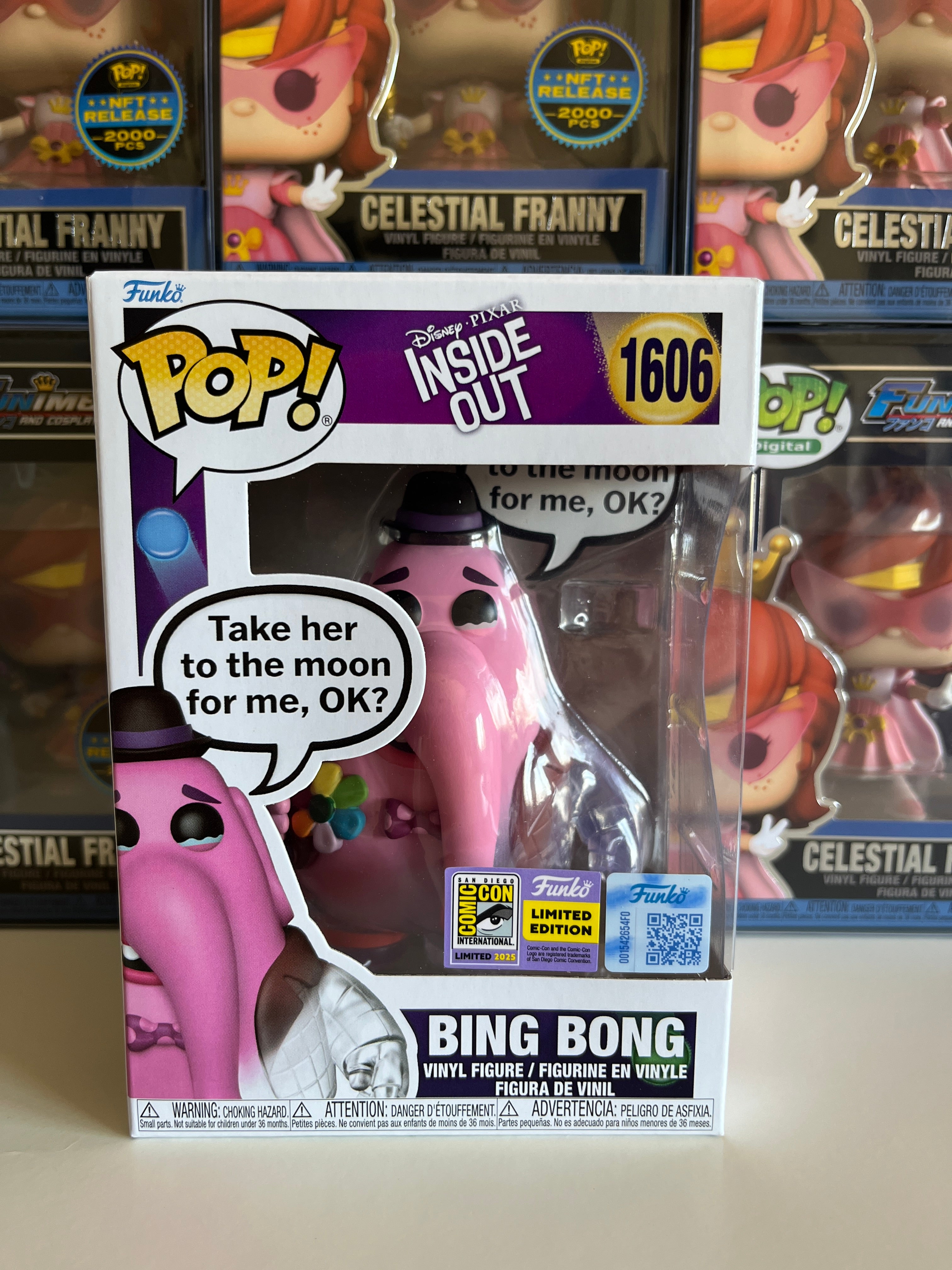 Funko Pop Bing Bong 1606 SDCC Con Sticker 2025